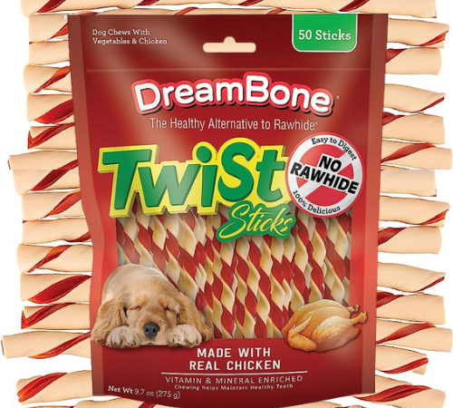 50-Count Dreambone Twist Sticks, Chicken Rawhide-Free Chews For Dogs as low as $9.13 Shipped Free (Reg. $15) – 18¢/Stick