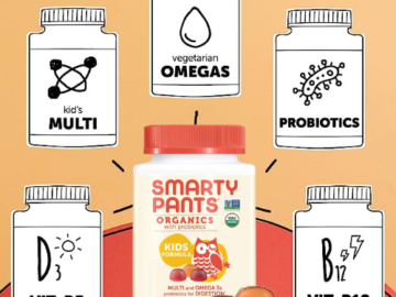 120-Count SmartyPants Organic Multivitamin Kids Daily Gummies as low as $13.64 After Coupon (Reg. $29.95) + Free Shipping – 11¢/Gummy – Assorted Fruit Flavor