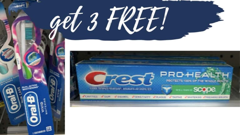 Get Three FREE Crest & Oral-B Products at Walgreens