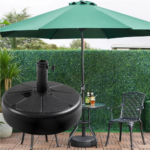 Easyfashion 50lbs Water Filled Plastic Umbrella Base Stand, Black for just $19.50 (Reg. $29.69)