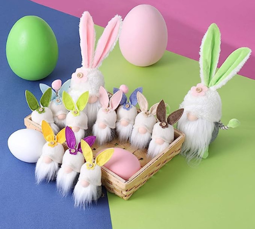 Set of 10 Easter Hanging Gnome Bunny Ornaments $11.40 After Coupon (Reg. $14) – $1.14 each