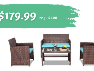 4-Piece Patio Furniture Set $180 (reg. $400)