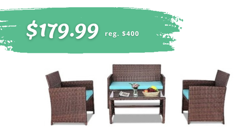 4-Piece Patio Furniture Set $180 (reg. $400)