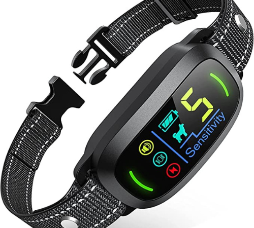 Enhance your bond with your beloved pet while ensuring a harmonious living environment with this Anti Bark Training Collar with 5 Adjustable Sensitivity Beep Vibration Shock for just $19.99 After Code + Coupon (Reg. $69.99) + Free Shipping