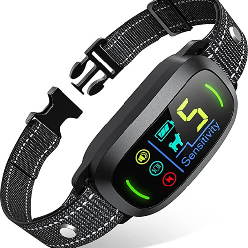 Enhance your bond with your beloved pet while ensuring a harmonious living environment with this Anti Bark Training Collar with 5 Adjustable Sensitivity Beep Vibration Shock for just $19.99 After Code + Coupon (Reg. $69.99) + Free Shipping