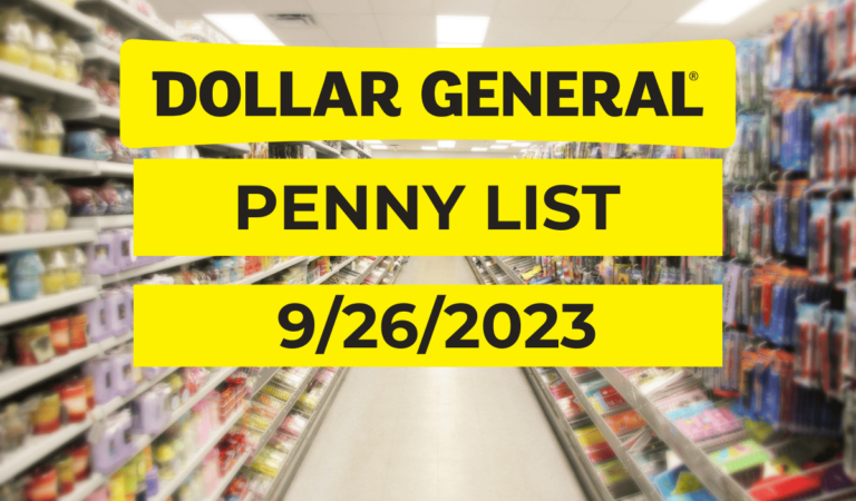 Dollar General Penny List & Markdowns | September 26, 2023