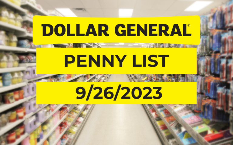 Dollar General Penny List 9/26/2023