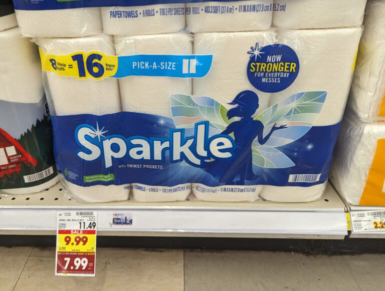 Sparkle Paper Towels Just $6.49 At Kroger (Regular Price $11.49)