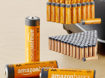 Amazon Basics 100-Pack AAA + 48-Pack AA High-Performance Alkaline Batteries $24.79 (Reg. $46) – 17¢/Battery – 10-Year Battery Life