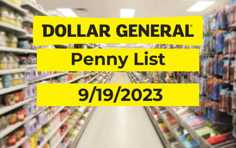 Dollar General Penny List 9/19/2023