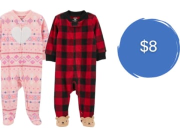 Carter’s | $8 One-Piece Fleece Pajamas