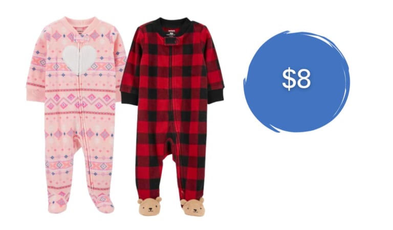 Carter’s | $8 One-Piece Fleece Pajamas