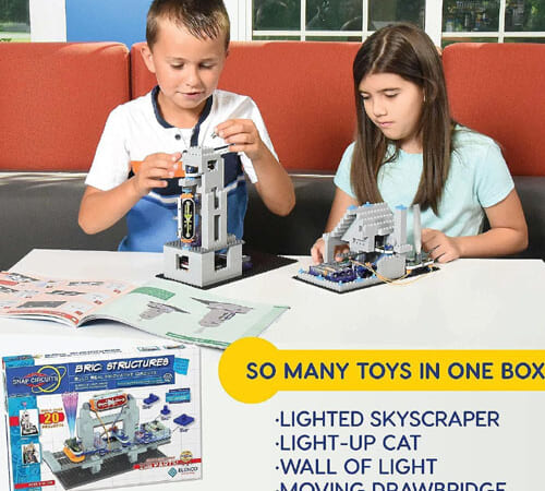 Snap Circuits BRIC: Brick & Electronics Exploration Kit $24.69 (Reg. $55) – Over 20 Stem & Brick Projects, FAB Ratings!