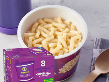 Annie’s Homegrown White Cheddar Mac & Cheese Cups, 8-Count as low as $6.87 After Coupon (Reg. $27) + Free Shipping – 86¢/ Cup