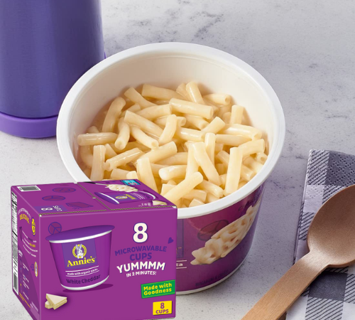 Annie’s Homegrown White Cheddar Mac & Cheese Cups, 8-Count as low as $6.87 After Coupon (Reg. $27) + Free Shipping – 86¢/ Cup