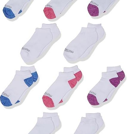 *HOT* Fruit of the Loom Girls’ 10-Pair No Show Socks only $4.49!