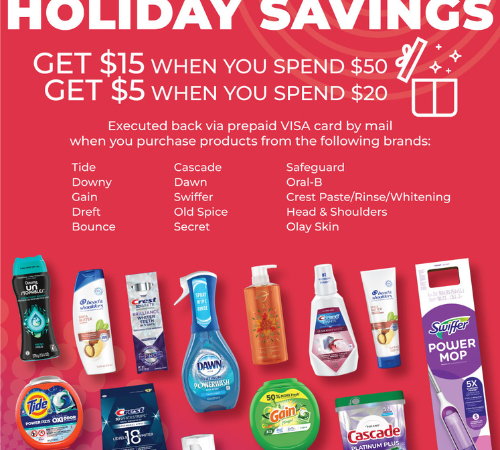 P&G Good Everyday Rewards: Spend $50, Get $15 Or spend $20, Get $5!