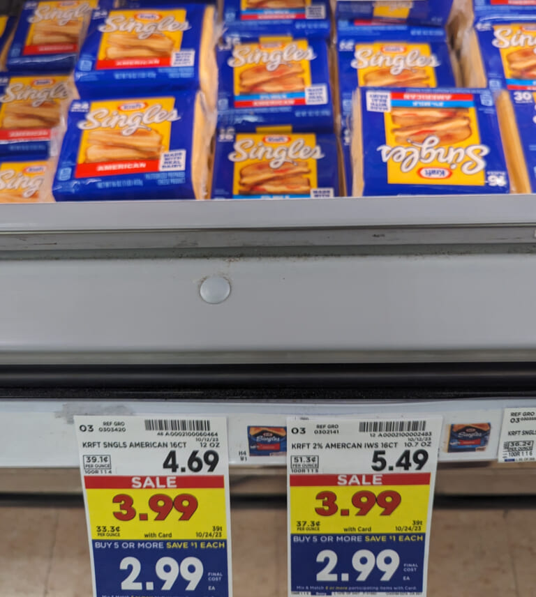 Kraft Singles As Low As $2.74 At Kroger (Regular Price $5.99)