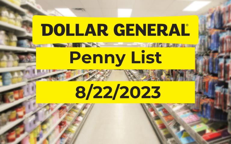 Dollar General Penny List for August 22, 2023