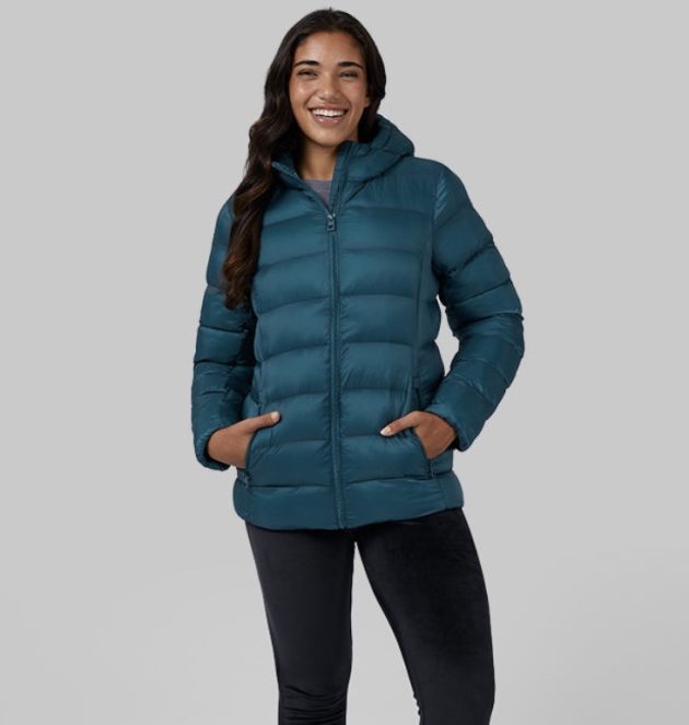 WOMEN'S LIGHTWEIGHT POLY-FILL PACKABLE HOODED JACKET