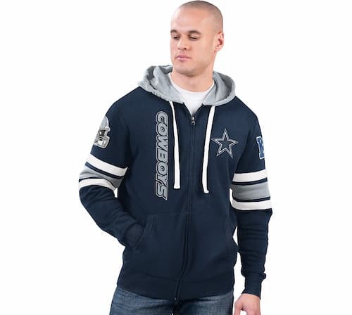 NFL Full Zip Hooded Sweatshirts Dallas Cowboys