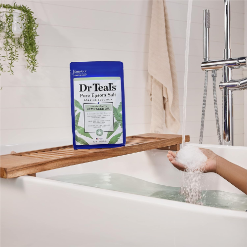 Dr Teal’s Pure Epsom Salt Hemp Seed Oil Soaking Solution, 3-Lb as low as $3.90 when you buy 4 (Reg. $7) + Free Shipping