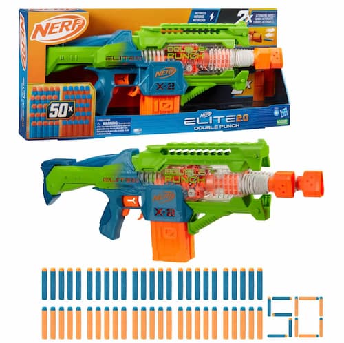 NERF Elite 2.0 Double Punch Motorized Dart Blaster