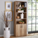 Mainstays Traditional 5-Shelf Bookcase with Doors $54 Shipped Free (Reg. $78) – Various Colors