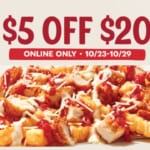 $5 off $20 Purchase at Zaxby’s Thru 10/29