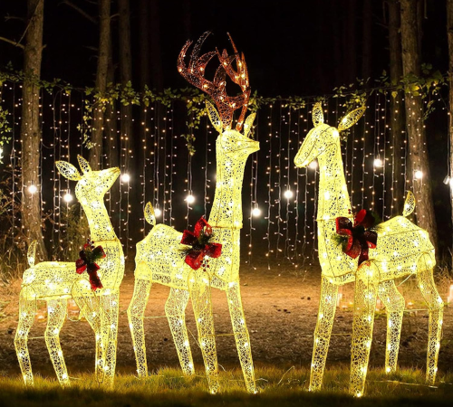 Illuminate your outdoor space with this Light Up Deer Family, 3-Piece Set for just $119.99 After Code (Reg. $299.99) + Free Shipping