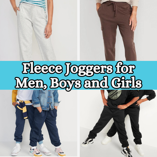 Today Only! Fleece Joggers for Men, Boys and Girls from $10 (Reg. $29.99+)