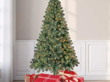 Pre-Lit Madison Pine 6.5 ft Artificial Christmas Tree $39 Shipped Free – Includes Tree Stand