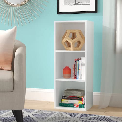 Ebern Designs Cresta Bookcase in White