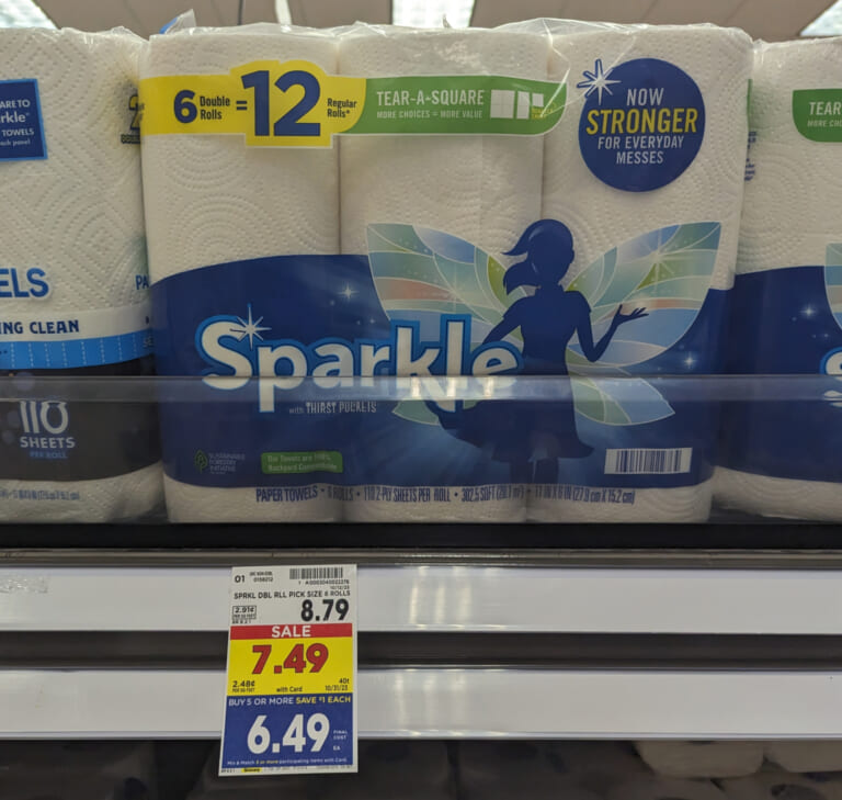 Sparkle Paper Towels As Low As $4.99 At Kroger