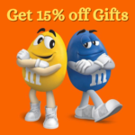 Get ready to satisfy your sweet tooth with a fantastic offer from M&M and Get 15% off Gifts – thru 10/28!