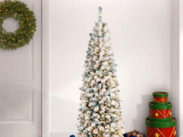 Lighted Artificial Pine Christmas Tree