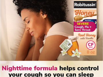 Robitussin Honey Severe Cough, Flu & Sore Throat Nighttime Max Syrup, 8 Oz as low as $7.79 After Coupon (Reg. $21) + Free Shipping