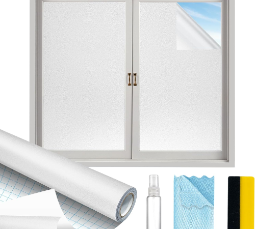 Frosted Window Privacy Film with Tools, 17.5in x 6.5ft $5.49 when you buy 2 After Coupon (Reg. $10)