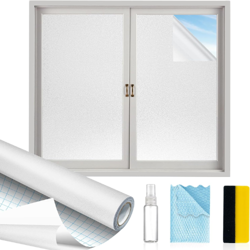 Frosted Window Privacy Film with Tools, 17.5in x 6.5ft $5.49 when you buy 2 After Coupon (Reg. $10)