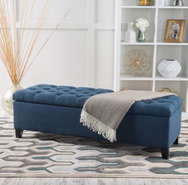 Amalfi Upholstered Flip Top Storage Bench