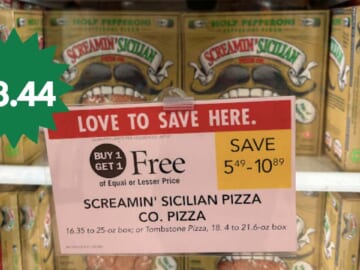 $3.44 Screamin’ Sicilian Pizza | Deals at Food Lion, Publix, & Harris Teeter