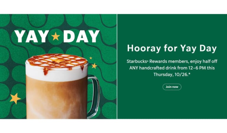 Starbucks Rewards | 50% Off Handcrafted Drinks Today Only!