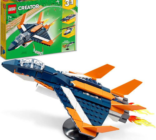 LEGO Creator 215-Piece 3-in-1 Supersonic-Jet Building Kit $15.99 (Reg. $20)