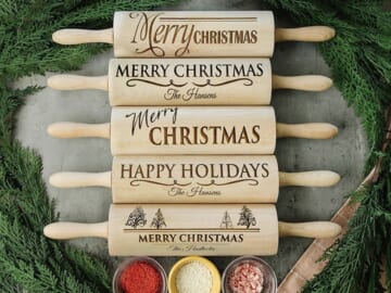 Personalized Christmas Rolling Pins