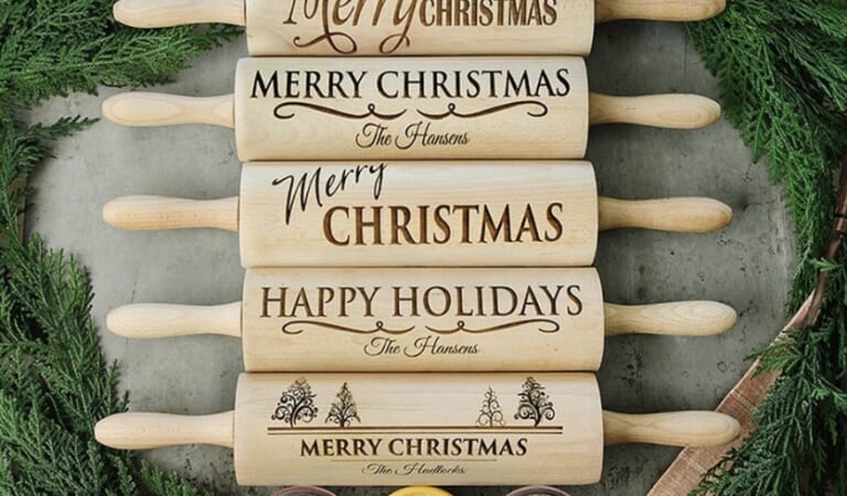 Personalized Christmas Rolling Pins only $19.99 shipped!