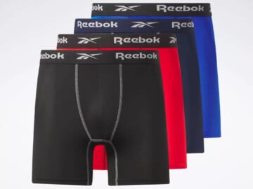 Reebok Men's Performance Boxer Brief 4-Pack (Large) for $16 + free shipping