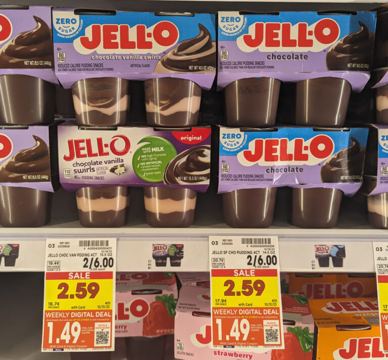 Jell-O Gelatin Or Pudding 4-Packs Just $1.49 At Kroger