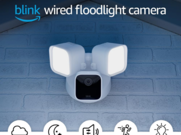 Blink Outdoor Wired Floodlight Security Camera $49.99 Shipped Free (Reg. $100) – Black or White – WORKS WITH ALEXA