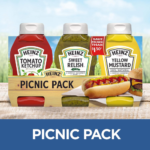 Heinz 3-Count Tomato Ketchup, Relish, and Mustard Picnic Pack as low as $4.78 when you buy 4 (Reg. $6) + Free Shipping – $1.59 Each