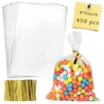 Cellophane Bags 450Pcs 4X6 Treat Bags